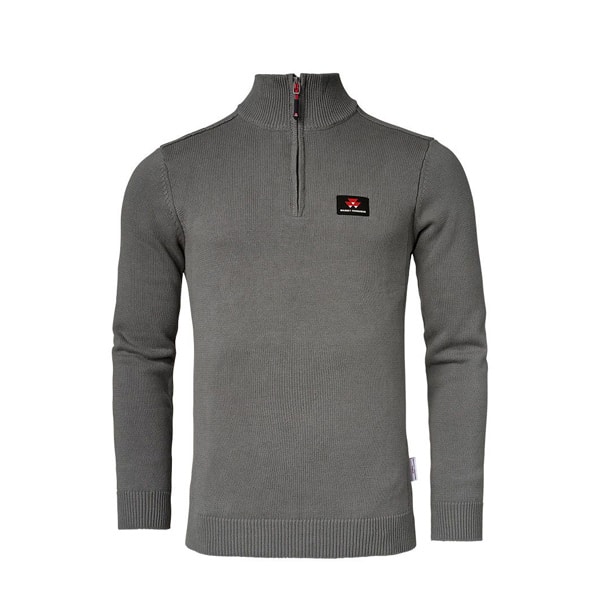 MEN PULLOVER WITH BAND COLLAR