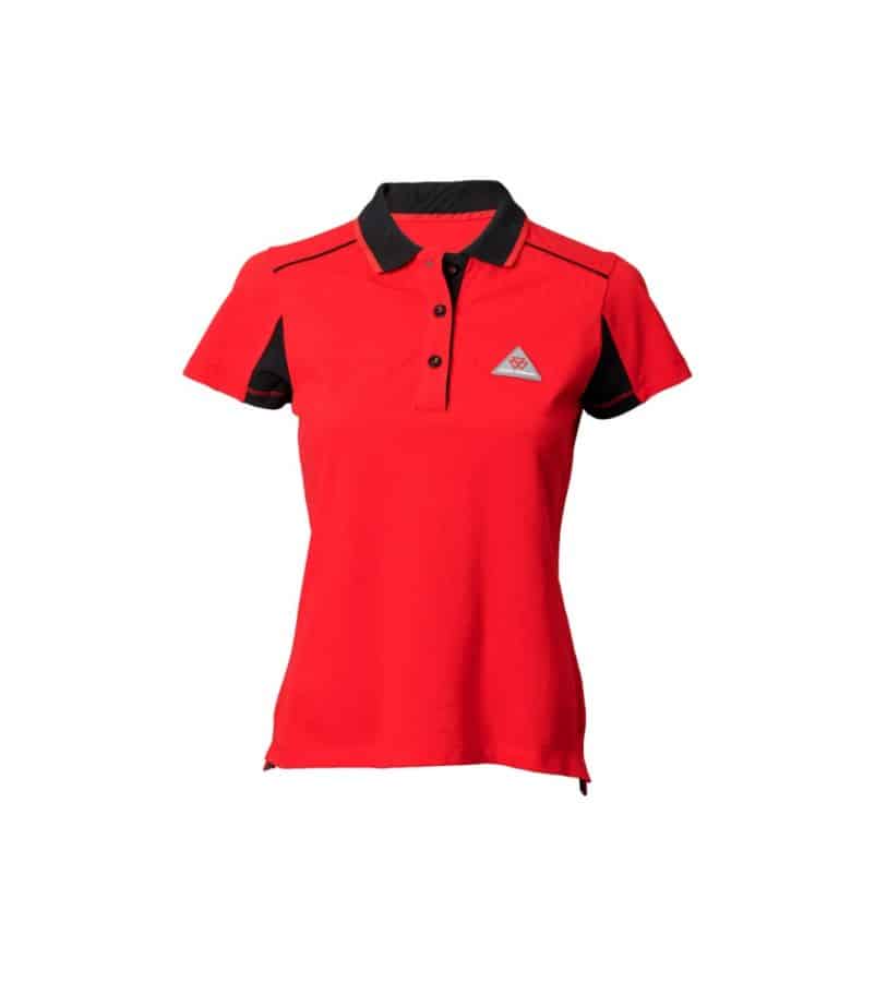 Rotes Poloshirt Damen | Neues Logo
