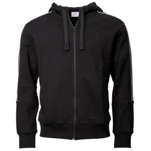 SCHWARZE JACKE MIT KAPUZE