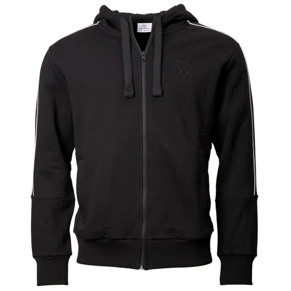 SCHWARZE JACKE MIT KAPUZE