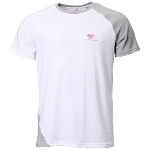 MEN’S WHITE AND LIGHT GREY T-SHIRT