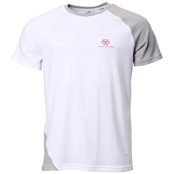 MEN'S WHITE AND LIGHT GREY T-SHIRT