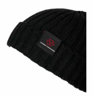 MF Kid’s Black Ribbed Beanie
