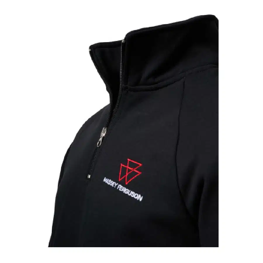 Herren-Sweatshirt mit 1/4-Reißverschluss – Schwarz – Bild 2